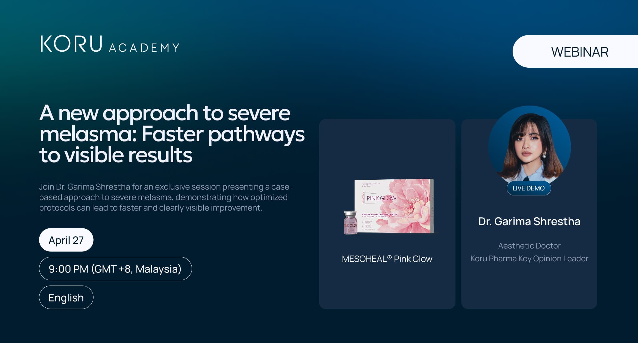 MESOHEAL® Pink Glow protocol for melasma management session