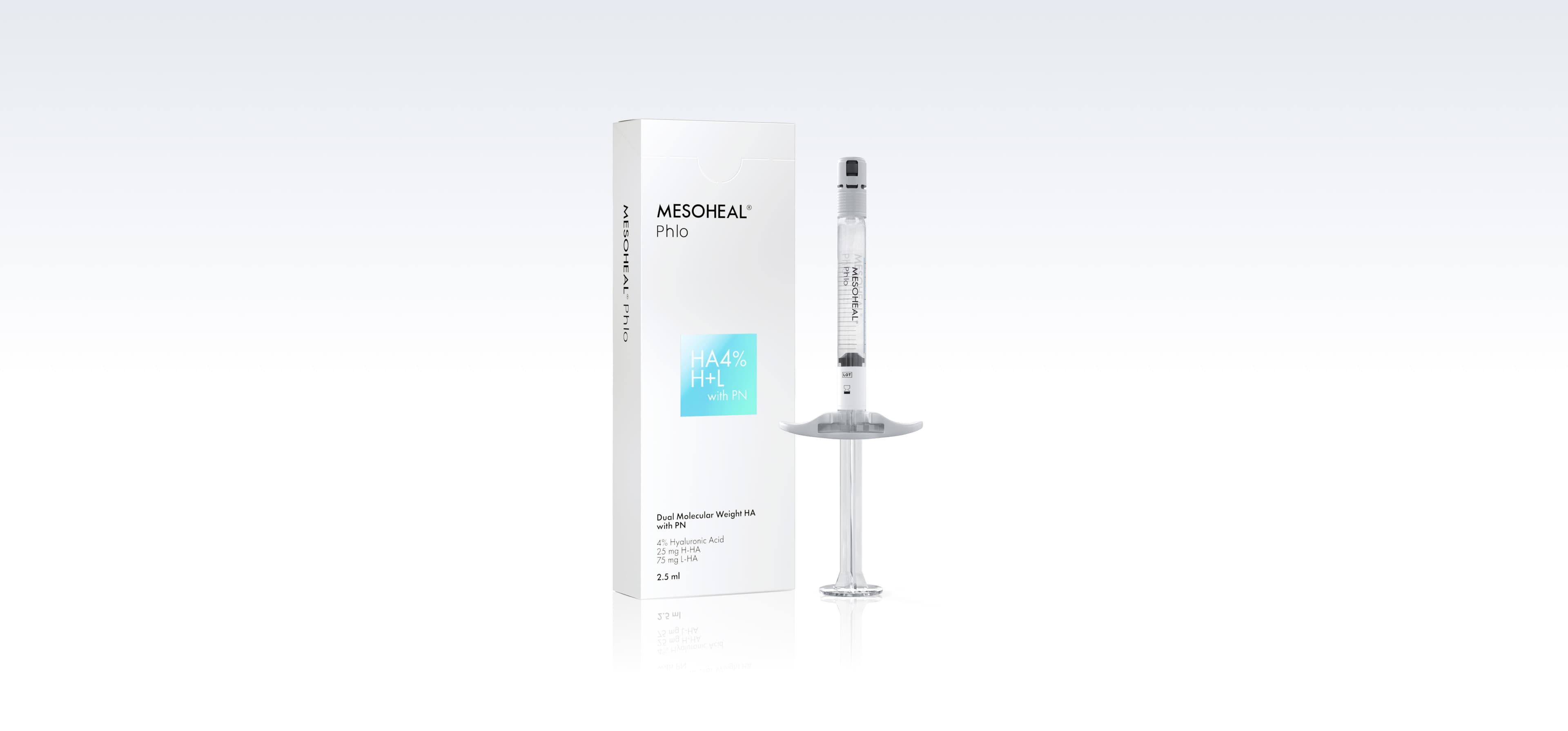 Mesoheal® Phlo - Dual Molecular Weight HA with PN for deep hydration and skin renewal