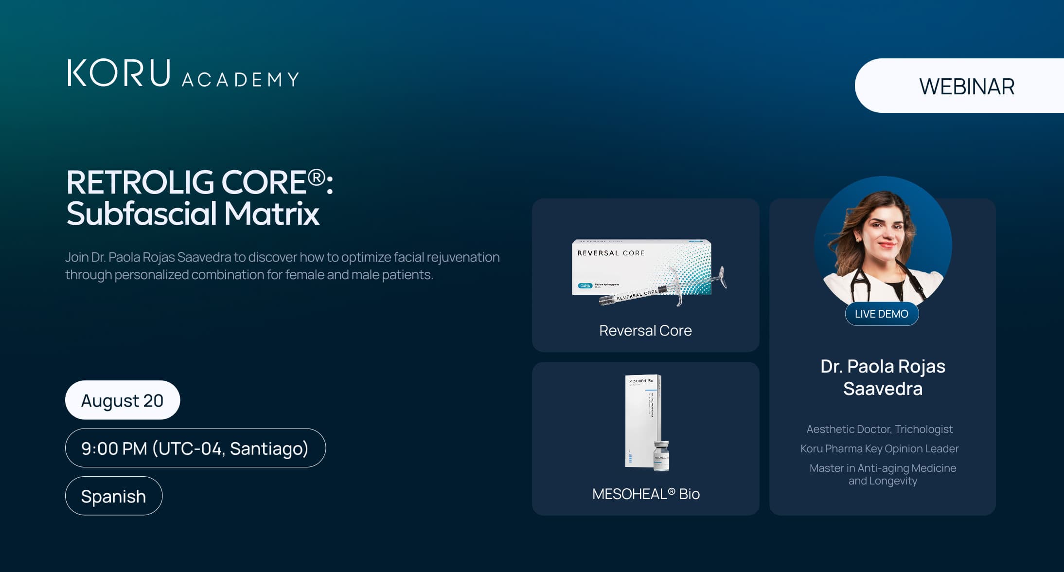 Reversal Core and MESOHEAL® Bio personalized facial rejuvenation webinar